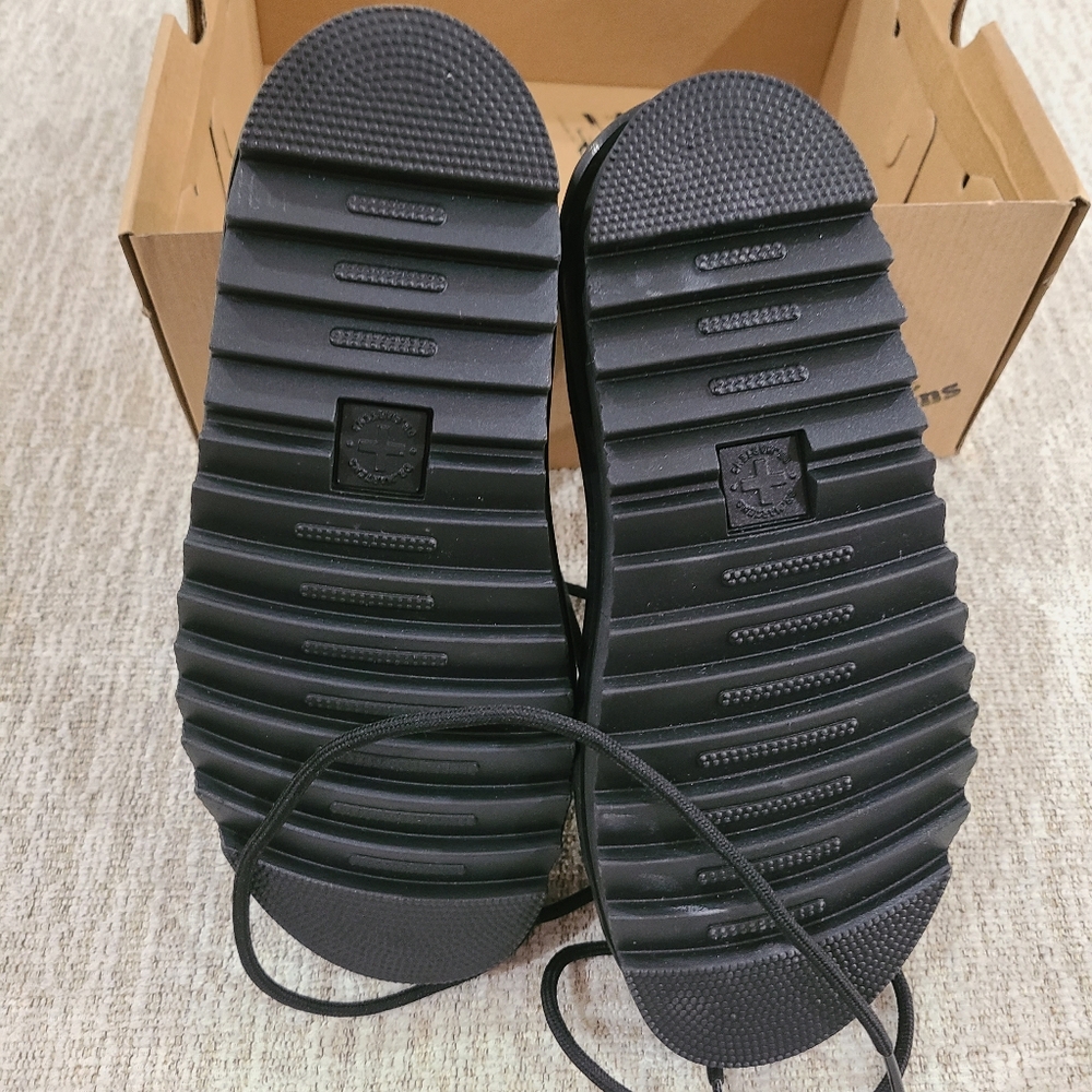 NEW Dr Martens Nartilla Gladiator Sandals Womens Platform Leather Black Sz 6 - Picture 12 of 13